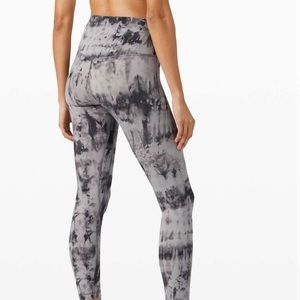 Lululemon Align Pant Size 6 Game Day Dark Chrome Black Multi Tie Dye